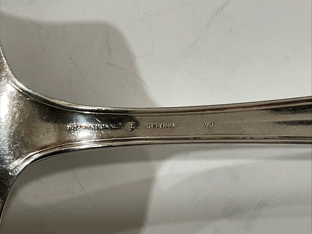International Wedgwood Sterling Silver Salad Serving Fork 1924